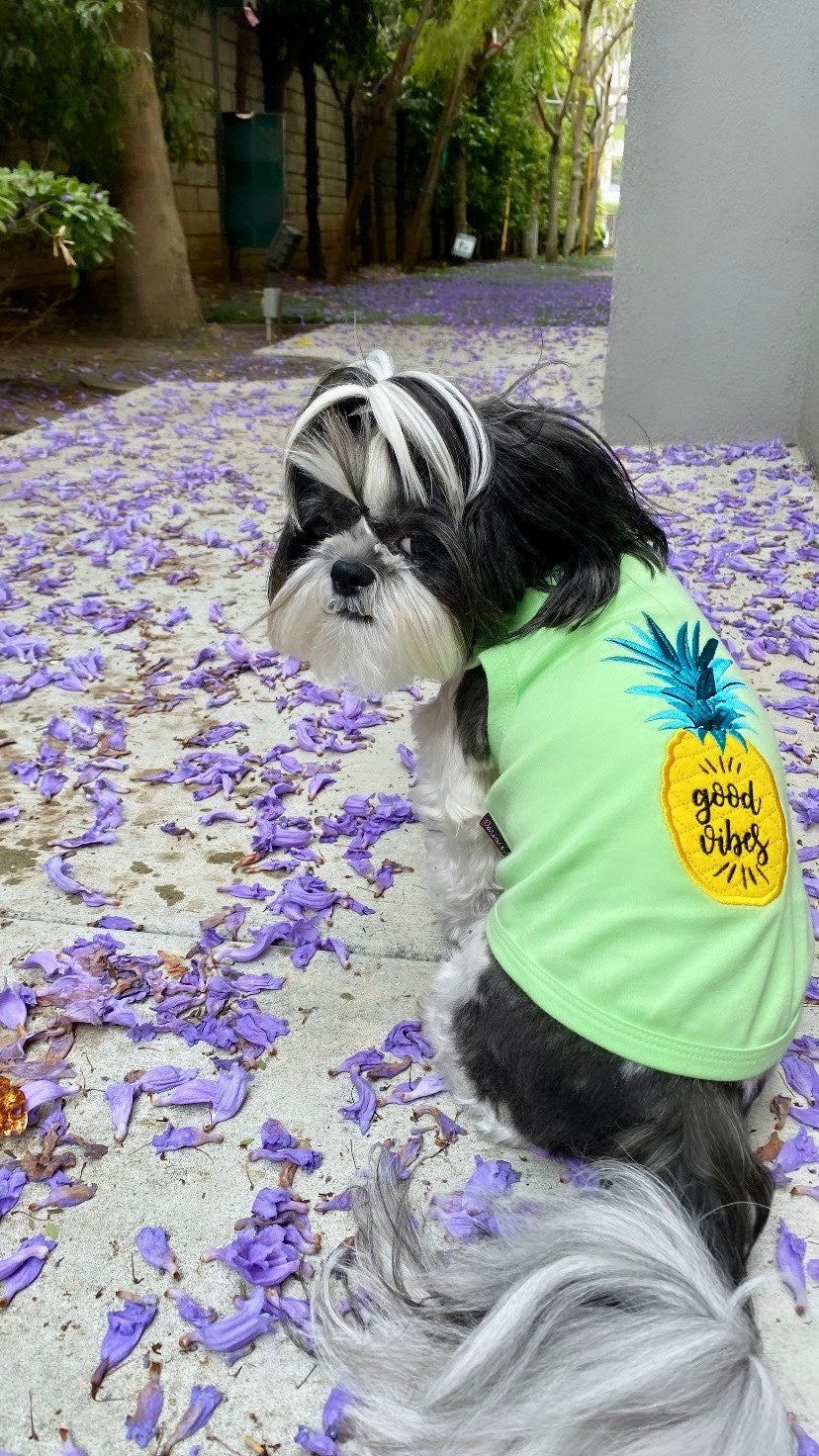 Parisian Pet 'Pineapple' Dog Shirt – Tropical Cotton Pet T-Shirt for Dogs & Cats-Saint Patrick's Day