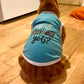 Parisian Pet 'Is It Friday Yet?' Embroidered Dog T-Shirt – Trendy Weekend Dog Apparel for Dogs & Cats, Light Blue