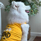 Parisian Pet 'Bee Kind' Embroidered Dog Shirt - Trendy Pet Apparel, Yellow