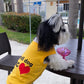 Parisian Pet 'Big Heart' Slogan Dog Shirt – Soft and Breathable Pet Apparel for Small Dogs & Cats, Yellow-Valentine's Day