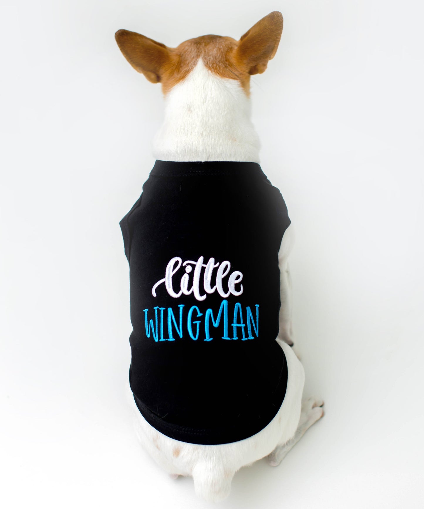 Parisian Pet 'Little Wingman' Winged Dog Shirt – Cool Adventure-Themed Shirt for Dogs & Cats, Black