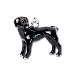 Lab Black Dog Keychain