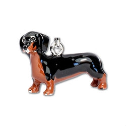 Dachshund Black Dog Keychain