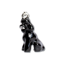 Poodle Black Dog Keychain