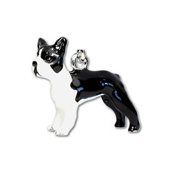 Boston Terrier Dog Keychain