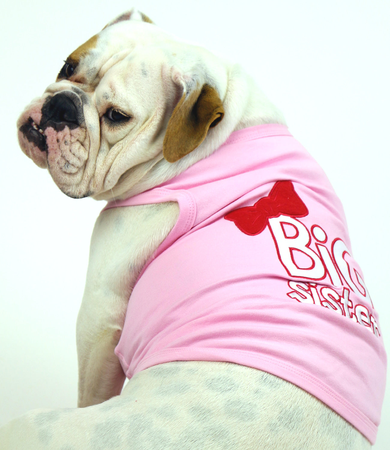 Parisian Pet 'Big Sister' Trendy Dog Apparel – Breathable Embroidered Pet Wear for Dogs & Cats, Pink