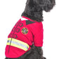 Parisian Pet 'Fire-Barker' Halloween Costume for Dogs & Cats – Firefighter Dog Costume, Pet Halloween Outfit, Red and Yellow