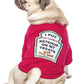 Parisian Pet 'Ketchup Licker' Halloween Dog Costume - Fun Red Outfit for Dogs & Cats