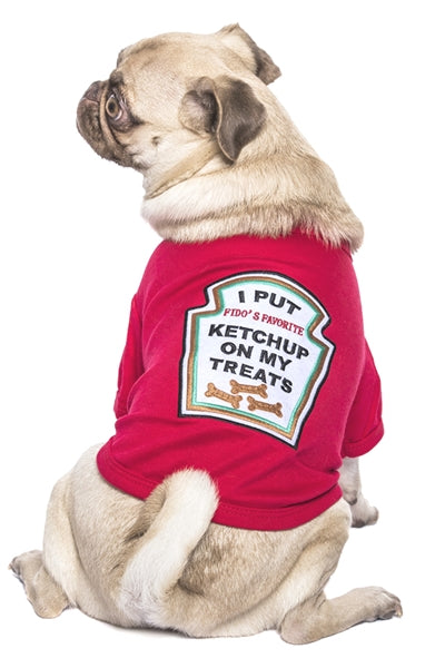 Parisian Pet 'Ketchup Licker' Halloween Dog Costume - Fun Red Outfit for Dogs & Cats