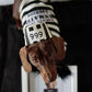 Parisian Pet 'Furry Inmate' Black and White Stripes Halloween Costume - Funny Prison Design for Cats & Dogs