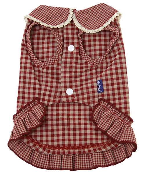 Gingham Dress Red