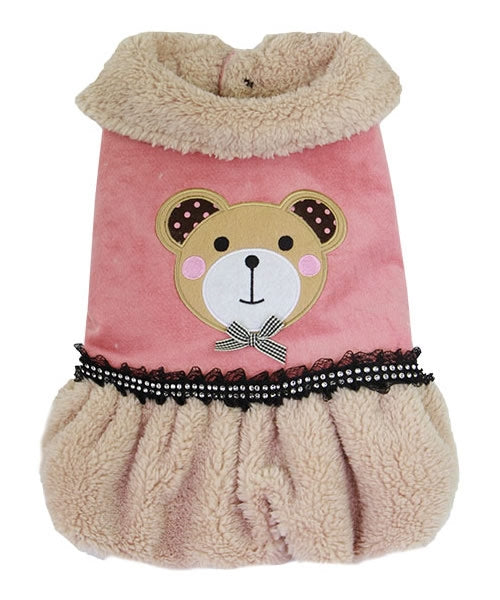 Bear Dog Dress Pink