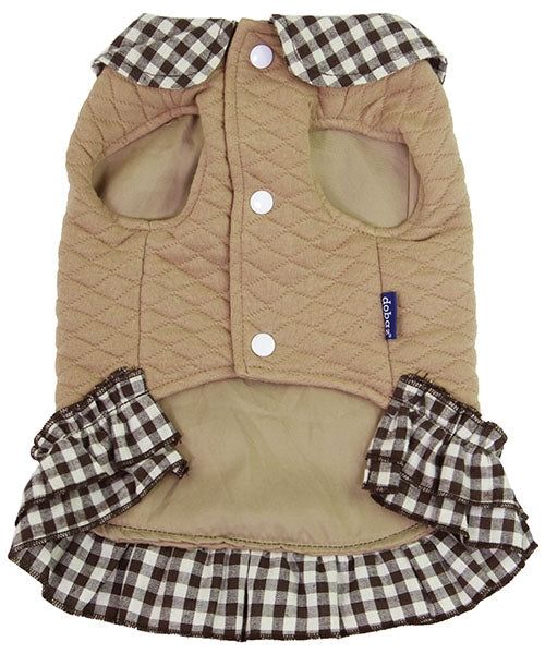 Checkered Dress Khaki