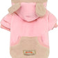 Velour Bear Dog Sweater Pink