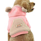 Dobaz 'Bear Design Dog Sweater' for Dogs & Cats - Trendy and Warm Winter Pet Apparel, Soft Velour Sweater for Small Breeds, Pink