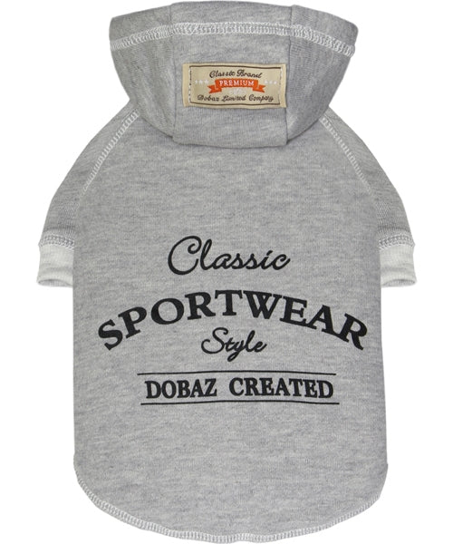 Sportwear Dog Hoodie Gray