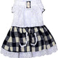 Gingham Country Dog Dress Navy