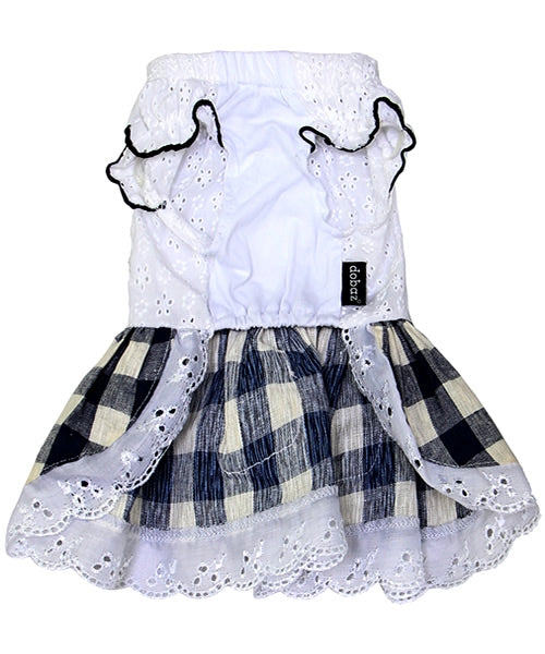 Gingham Country Dress Navy