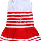 Anchor Bling Dog Dress Red