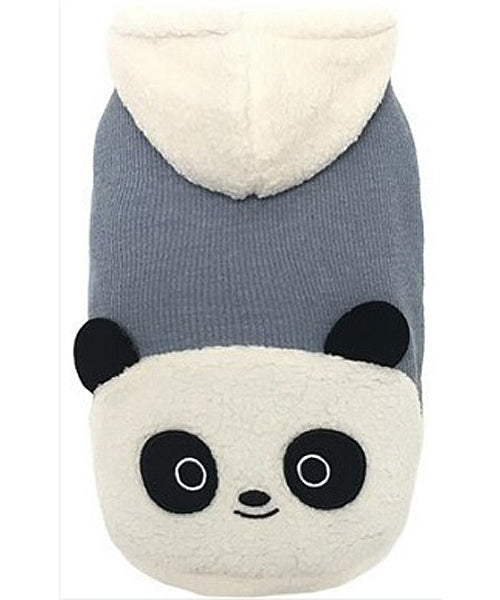 Panda Dog Hoodie Blue