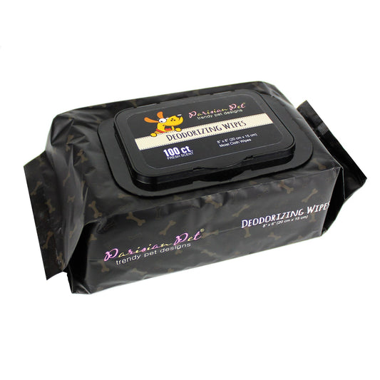 Parisian Pet 'Deodorizing Wipes' for Dogs & Cats - Convenient, Antibacterial, Fresh Scent, Eco-Friendly Pet Wipes