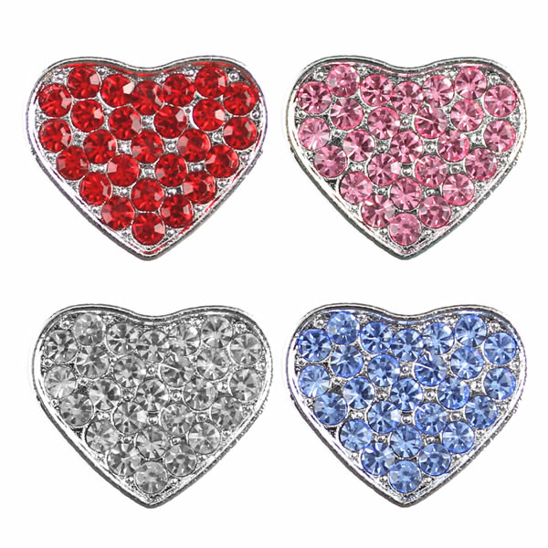 Slide Heart Charm 5/pk