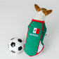 Parisian Pet 'Team Mexico' Dog & Cat T-Shirt – Patriotic Dog Shirt, Perfect for Soccer Fans – Red, White, Green