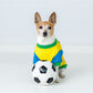 Parisian Pet 'Team Brazil' Dog & Cat Shirt – Embroidered Soccer Jersey, Comfortable & Stylish – Yellow Green