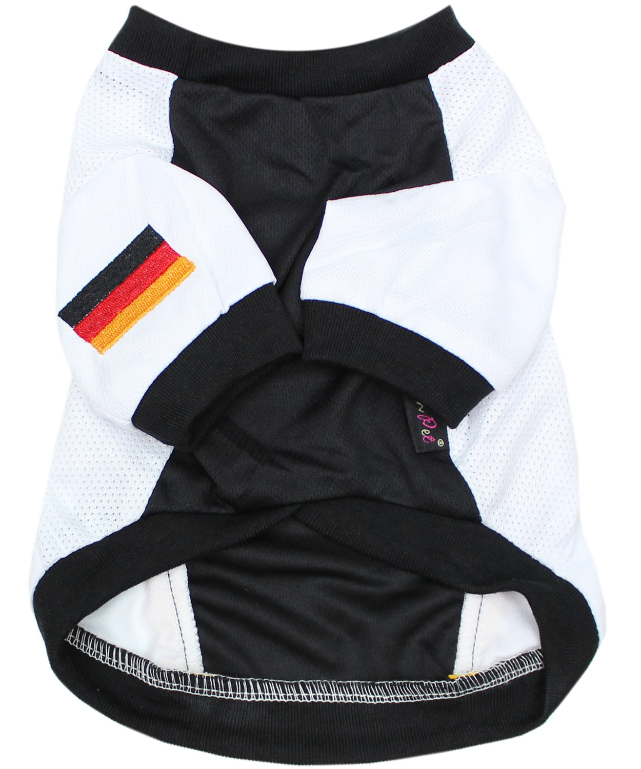 Parisian Pet 'Team Germany' - Jersey, Dog Sports Jersey for Soccer Fans, Germany Flag Dog Shirt for Dogs & Cats, Black