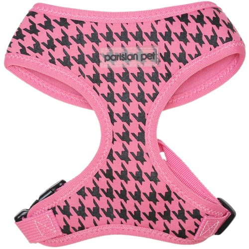 Freedom Dog Harness Pink Houndstooth