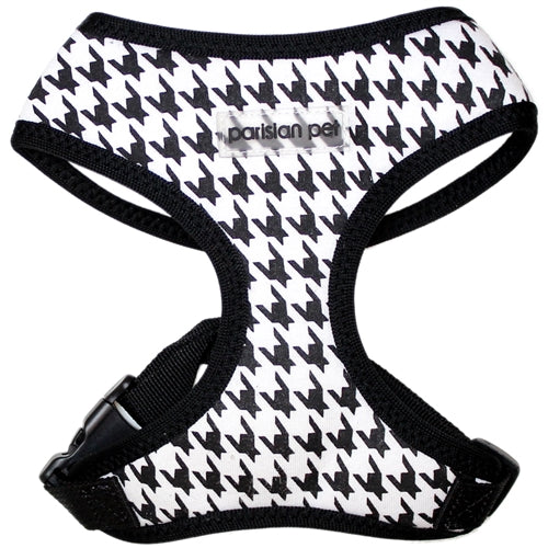 Freedom Dog Harness Black Houndstooth