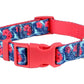 Hibiscus Pink Dog Collar