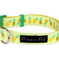 Parisian Pet 'Pineapples' Collar for Dogs & Cats – Comfortable Adjustable Dog Collar with Pineapple Design in Yellow