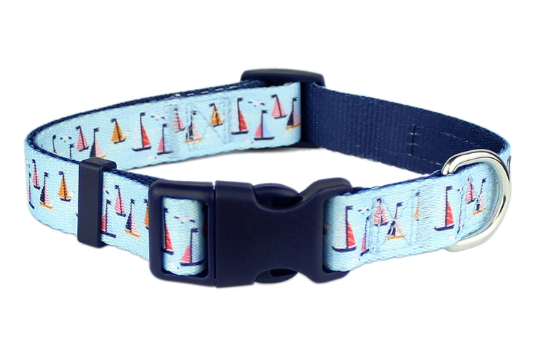 Sail Boats Dog Collar