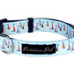 Parisian Pet 'Sail Boats' Collar for Dogs & Cats – Adjustable Nautical Light Blue Sailboat Dog Collar with Adjustable Fit