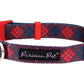 Parisian Pet 'Scottish Plaid' Collar for Dogs & Cats – Durable Red Plaid Collar with Adjustable Strap for Small & Large Pets-Valentine's Day