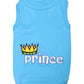 Parisian Pet 'Prince' Embroidered Dog Shirt – Comfortable Royal Apparel for Dogs & Cats, Light Blue