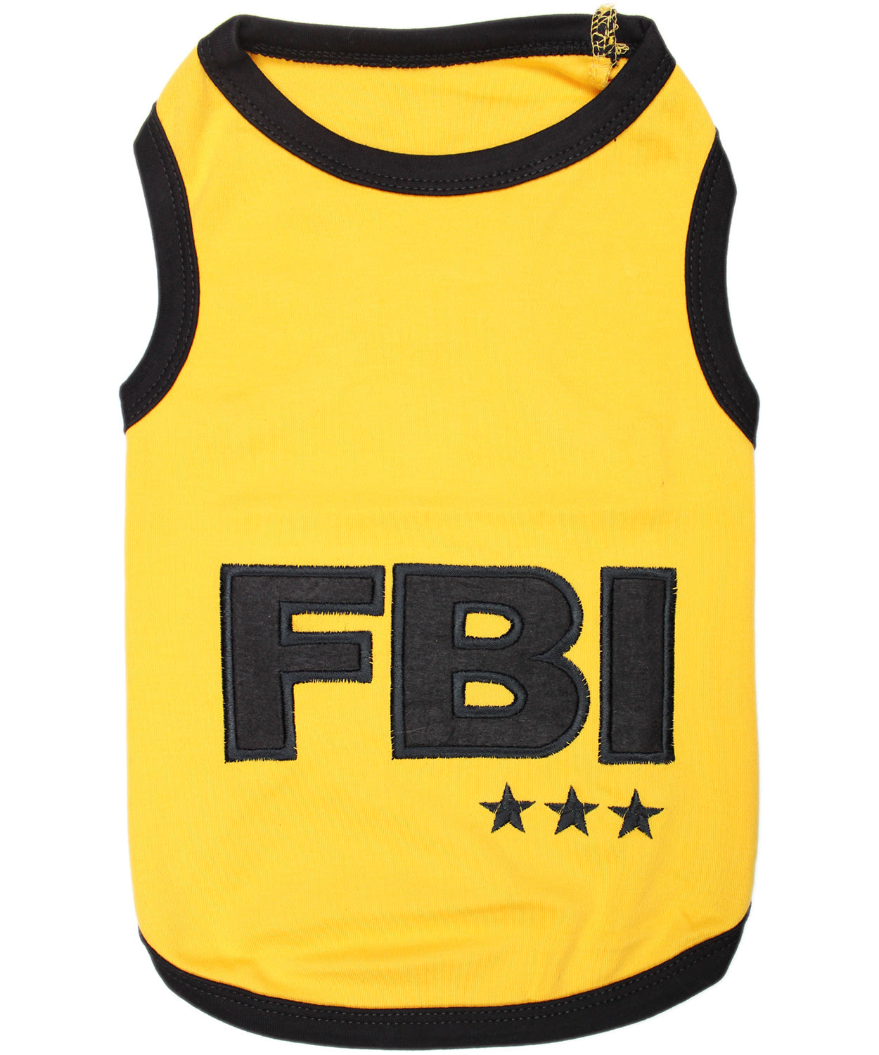 Parisian Pet 'FBI' Funny Slogan Dog Shirt – Trendy Yellow Pet Apparel for Dogs & Cats