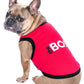 Parisian Pet 'The Boss' Embroidered Pet T-Shirt – Bold Slogan Dog Apparel for Dogs & Cats, Red