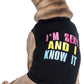 Parisian Pet 'Sexy and I Know It' Dog & Cat Shirt – Humorous Embroidered Novelty Pet Apparel, Comfortable & Stylish – Black