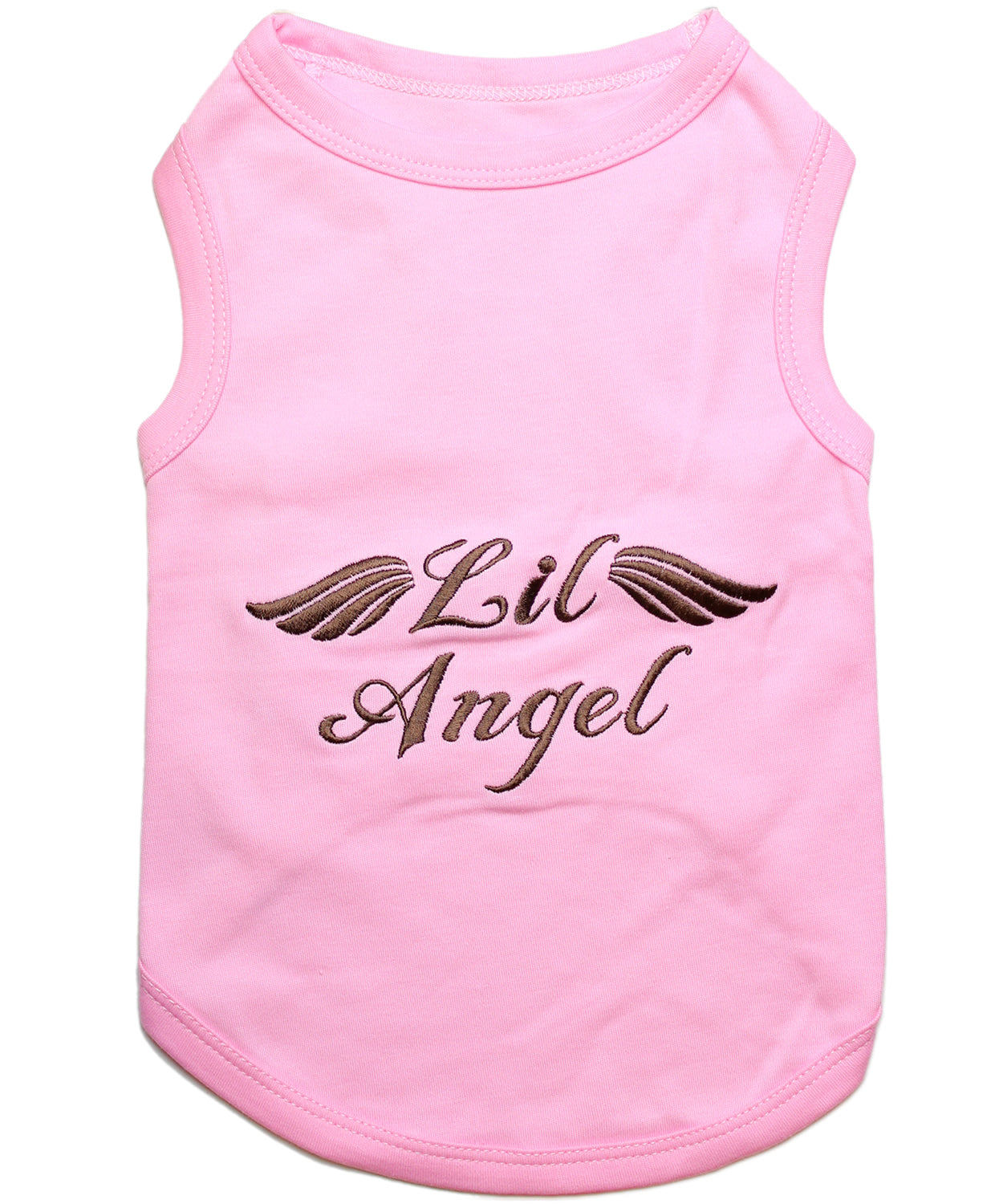 Parisian Pet 'Lil Angel' Dog & Cat T-Shirt – Cute Embroidered Cotton, Comfortable & Stylish – Pink