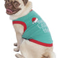 Parisian Pet 'Santa's Little Helper' Green Dog T-Shirt – Holiday Embroidered Cotton Shirt for Dogs And Cats