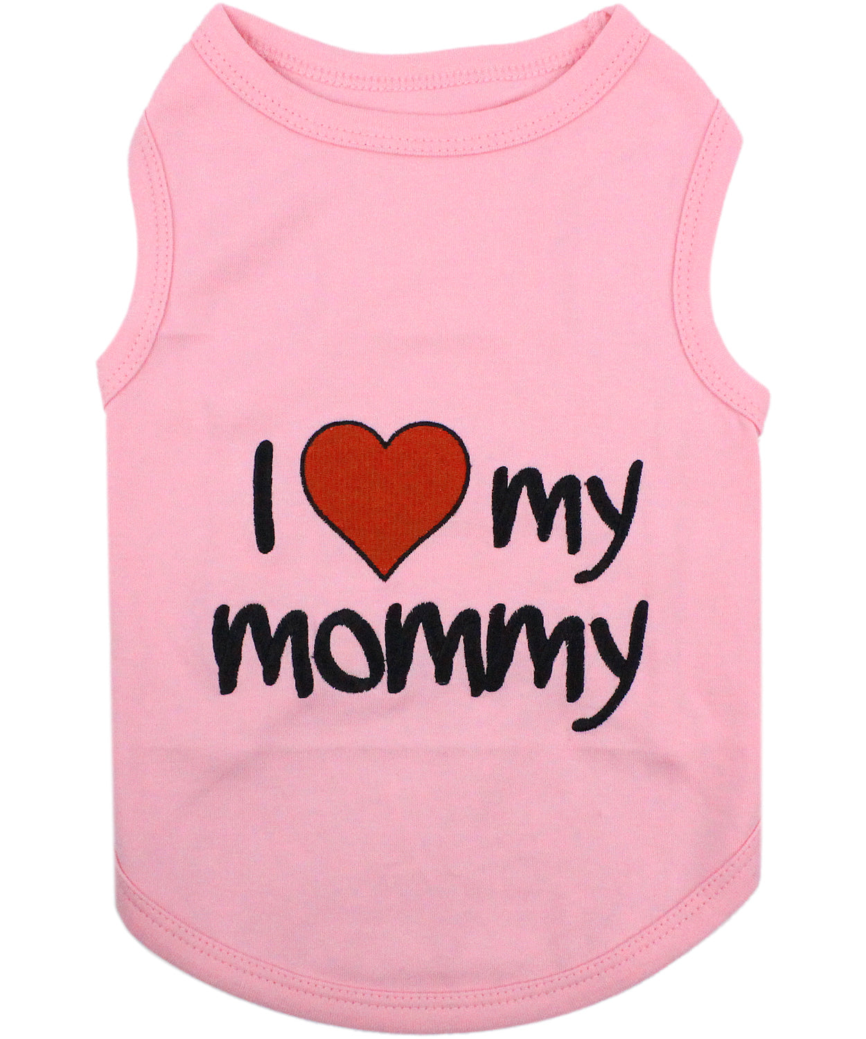 Parisian Pet 'I Love Mommy' Dog & Cat Shirt - Cute Pet T-Shirt, Pink-Valentine's Day