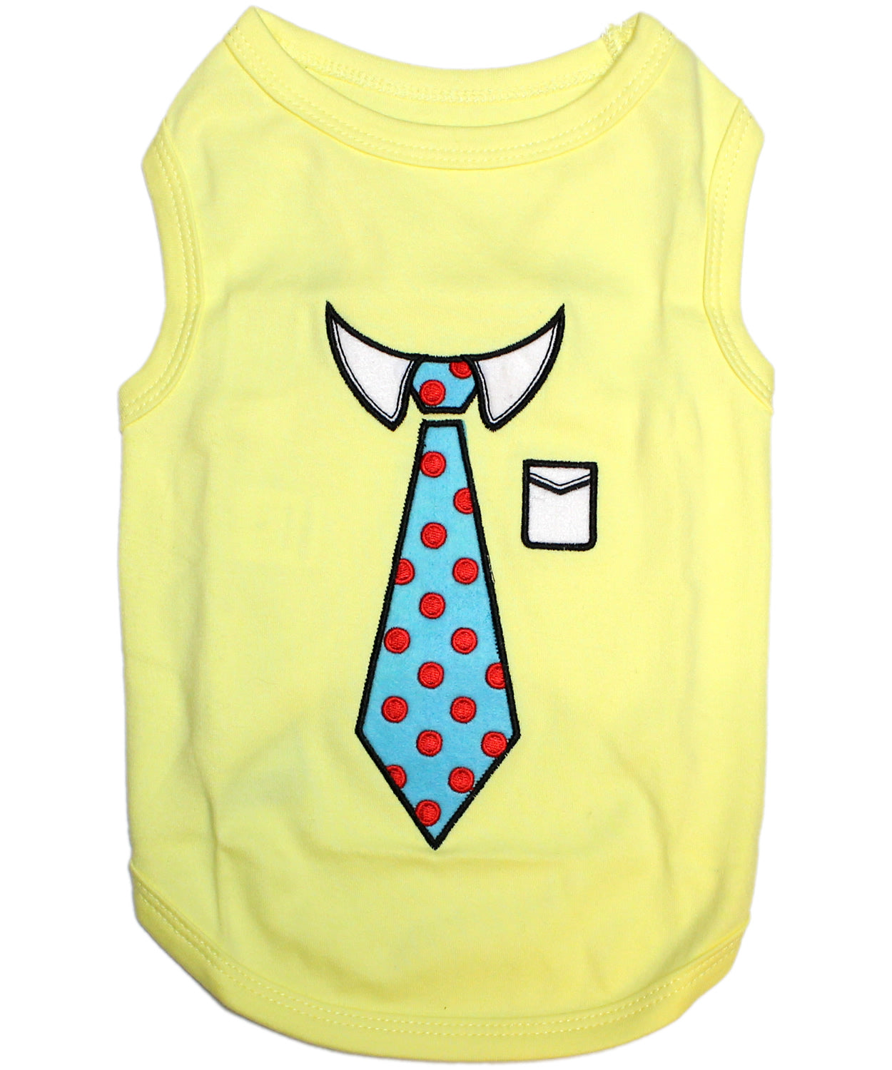 Parisian Pet 'Tie' Dog Shirt – Elegant Formal Attire for Dogs & Cats, Light Yellow