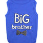 Parisian Pet 'Big Brother' Embroidered Pet T-Shirt – Cute Sibling Announcement Dog Shirt for Dogs & Cats, Blue