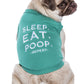 Parisian Pet 'Sleep Eat Poop' Playful Dog Shirt – Trendy Embroidered Pet Apparel for Dogs & Cats, Saint Patrick's Day