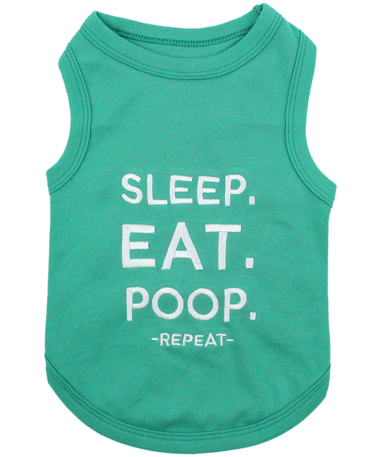 Parisian Pet 'Sleep Eat Poop' Playful Dog Shirt – Trendy Embroidered Pet Apparel for Dogs & Cats, Saint Patrick's Day