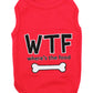 Parisian Pet 'WTF' Pet Shirt - Funny Dog & Cat Shirt, Red