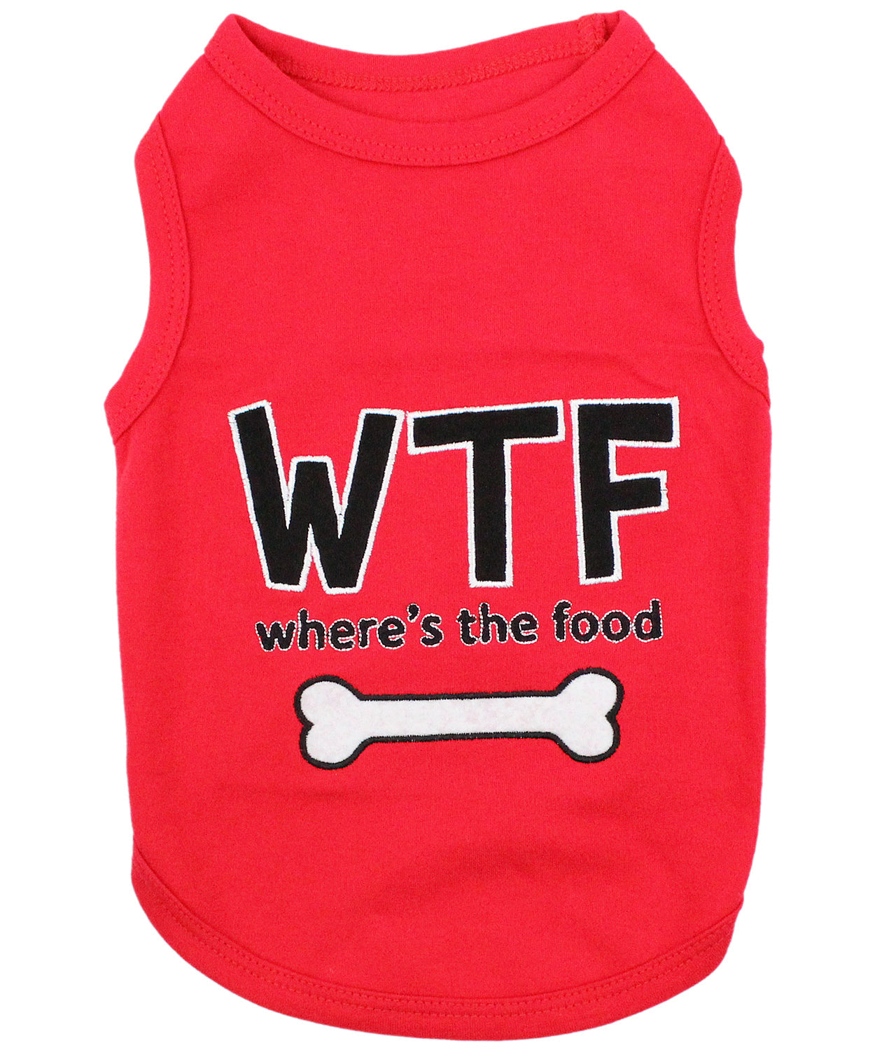 Parisian Pet 'WTF' Pet Shirt - Funny Dog & Cat Shirt, Red