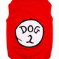 Parisian Pet 'Dog 2' Funny Slogan Dog Shirt – Playful Embroidered Pet Apparel for Dogs & Cats, Red